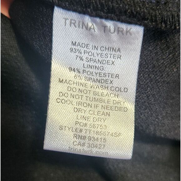 Trina Turk Off the Shoulder Bell Sleeves Black Dress Size 6 - Picture 11 of 15